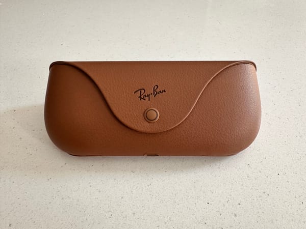 A Ray Ban glasses case